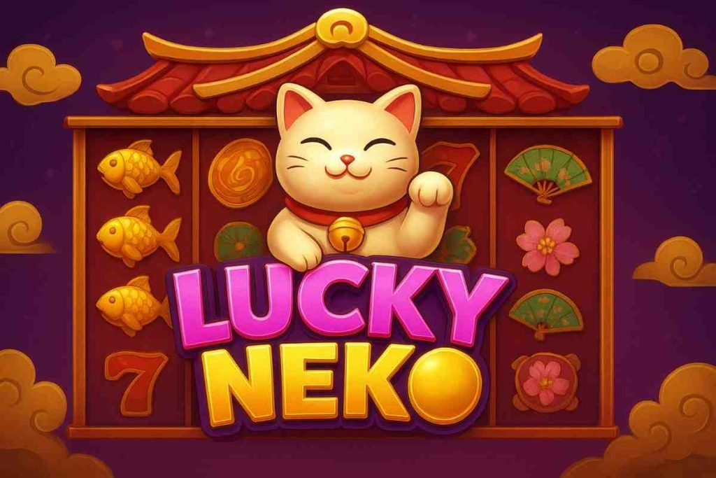 Lucky Neko slot com animações coloridas