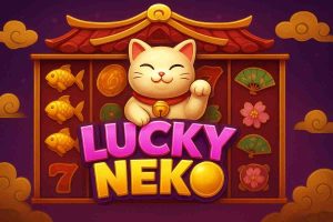 Lucky Neko slot com animações coloridas